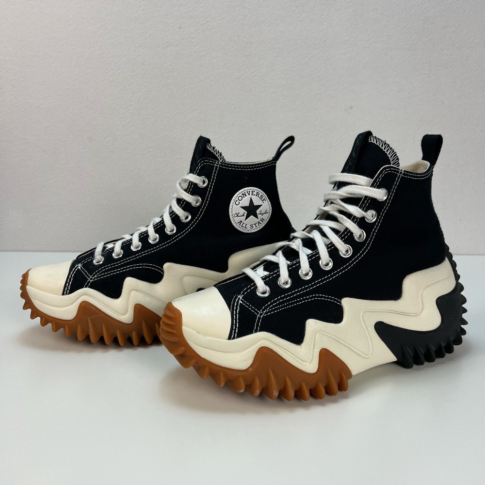 Converse Black and White Platform Sneakers - Picture 5 of 15
